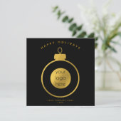 Corporate Business Logo Christmas Ornament Card (Stehend Vorderseite)