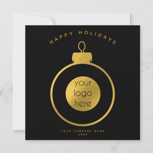 Corporate Business Logo Christmas Ornament Card (Vorderseite)