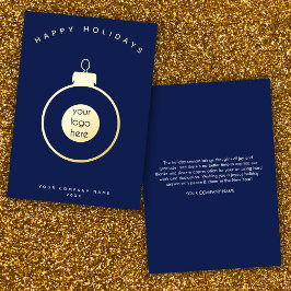 Corporate Business Logo Christmas Ornament Card Folien Feiertagskarte