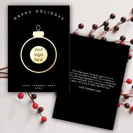 Corporate Business Logo Christmas Ornament Card Folien Feiertagskarte