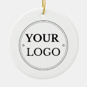Corporate Business Logo Moderne Weihnachten Keramik Ornament (Vorne)