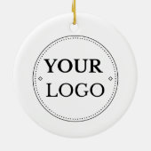 Corporate Business Logo Moderne Weihnachten Keramik Ornament (Hinten)