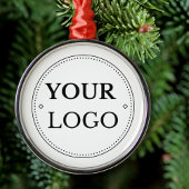 Corporate Business Logo Moderne Weihnachten Ornament Aus Metall