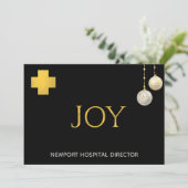 *~* Corporate Business Medical JOY Holiday Card (Stehend Vorderseite)