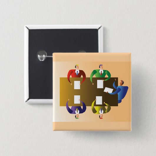 Corporate Business Meeting Team Collaboration Button (Vorne & Hinten)