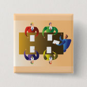 Corporate Business Meeting Team Collaboration Button (Vorderseite)