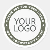 Corporate Business Modernes Logo und Website Runder Aufkleber (Vorderseite)