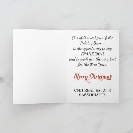 Corporate Business Weihnachtskarte mit Weihnachten (Innenseite)