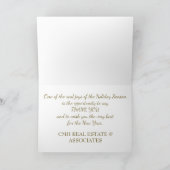 Corporate Business Weihnachtskarte mit Weihnachten (Innenseite)