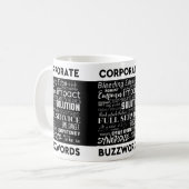 Corporate Buzzwords Business Jargon Typography Art Kaffeetasse (Vorderseite Links)