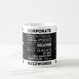 Corporate Buzzwords Business Jargon Typography Art Kaffeetasse