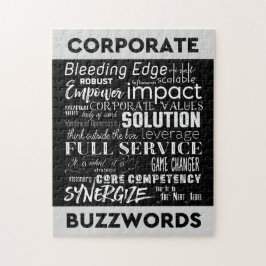 Corporate Buzzwords Business Jargon Typography Art Puzzle