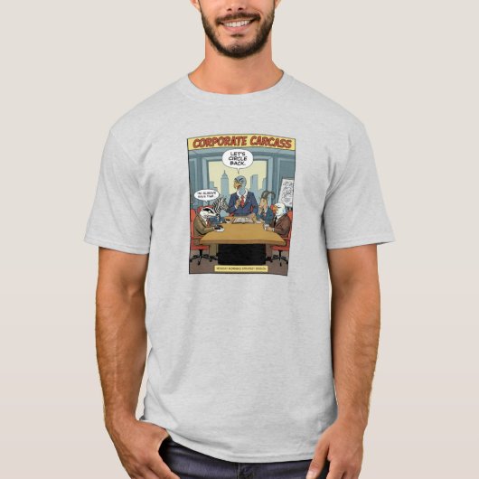 Corporate Carcass Büro Humor Comic T-Shirt (Vorderseite)