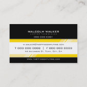 CORPORATE CARD Moderne High-Tech-Gelb Visitenkarte (Rückseite)