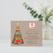 Corporate Christmas Invite (ADD LOGO) Rustic Kraft (Stehend Vorderseite)