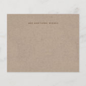 Corporate Christmas Invite (ADD LOGO) Rustic Kraft (Rückseite)