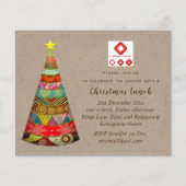 Corporate Christmas Invite (ADD LOGO) Rustic Kraft (Vorderseite)