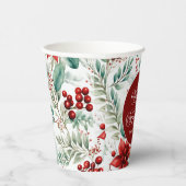 Corporate Christmas Party Greenery Poinsettia Pappbecher (Rechts)