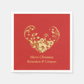 Corporate Christmas Party Paper Napkin Serviette (Vorderseite)