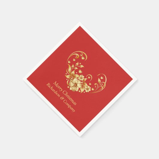 Corporate Christmas Party Paper Napkin Serviette (Ecke)