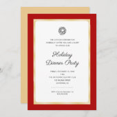 Corporate Christmas Party Simple Classic Einladung (Vorne/Hinten)