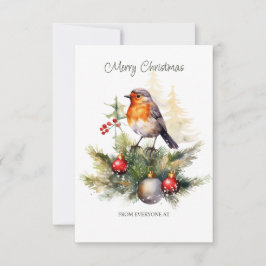 Corporate Christmas Red Robin Karte
