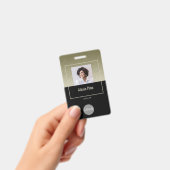 Corporate Classy Gold Mitarbeiter ID Logo Name Fot Ausweis (Handheld)