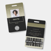 Corporate Classy Gold Mitarbeiter ID Logo Name Fot Ausweis (Front & Back)