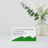 Corporate cleaning service business cards visitenkarte (Stehend Vorderseite)