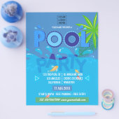 Corporate/Club Summer Pool Party Einladung Flyer (Einzeln)