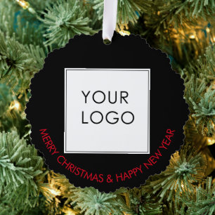 Corporate Company Black Ornament Karte