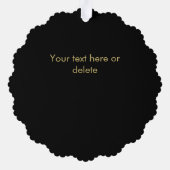 Corporate Company Black Ornament Karte (Rückseite)