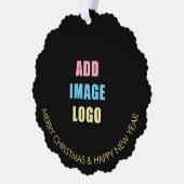 Corporate Company Black Ornament Karte (Links)