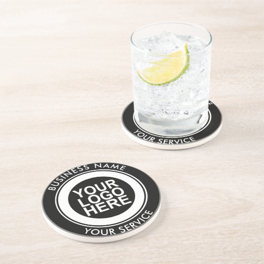 Corporate Custom Logo Modern Getränkeuntersetzer (Seite)