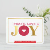 CORPORATE DANKT CHRISTMAS Liebe des Friedens Einladung (Stehend Vorderseite)