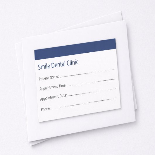 Corporate Dental Appointment Card Dark Blue Terminkarte