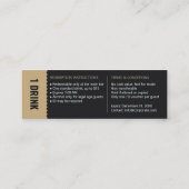 Corporate Drink Ticket | Complimentary Voucher (Rückseite)
