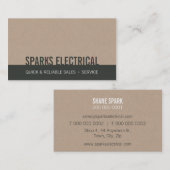 CORPORATE Einfache moderne, fettarme, graue Kraft Visitenkarte (Vorne/Hinten)