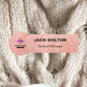 Corporate Elegance: Custom Metallic Name Tag & Txt Namensschild