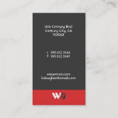 Corporate Elegance Visitenkarte (Rückseite)