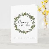 CORPORATE ELEGANT HOLLY BERRY WREATH CHRISTMAS KARTE (Gelbe Blume)