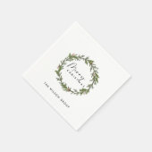 CORPORATE ELEGANT HOLLY BERRY WREATH CHRISTMAS SERVIETTE (Ecke)