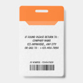 Corporate Employee ID Badge Template Ausweis (Back)