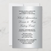 Corporate Event-Client-Wertschätzung für Unternehm Einladung (Rückseite)