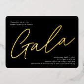 Corporate Event Gala laden zur Schlagzeile des Rea Folieneinladung (Vorderseite)