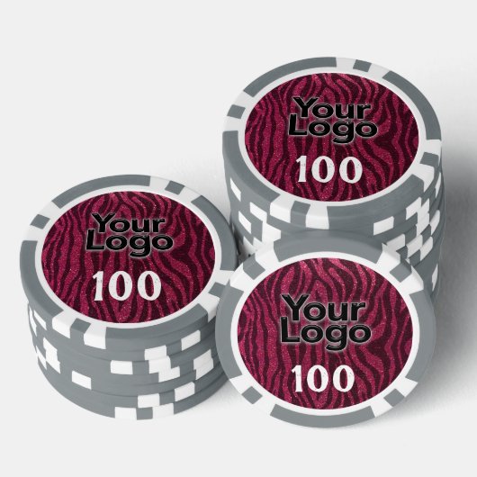 Corporate Event-Logo-Glitzer für Tierwerbung Pokerchips (Stapel)