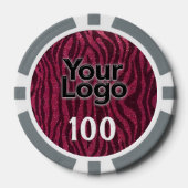 Corporate Event-Logo-Glitzer für Tierwerbung Pokerchips (Vorderseite)