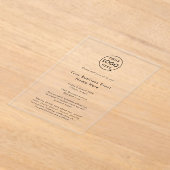 Corporate Event | Minimalistisches Berufliches Ges Acryleinladungen (Ablage )
