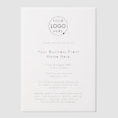 Corporate Event | Minimalistisches Berufliches Ges Pergament Einladungen (Vorderseite)