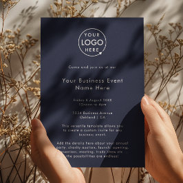 Corporate Event | Navy Blue Minimalistisch Busines Einladung